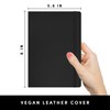 PAPERAGE Lined Journal Notebook, (Black), 160 Pages, Medium 5.6 in