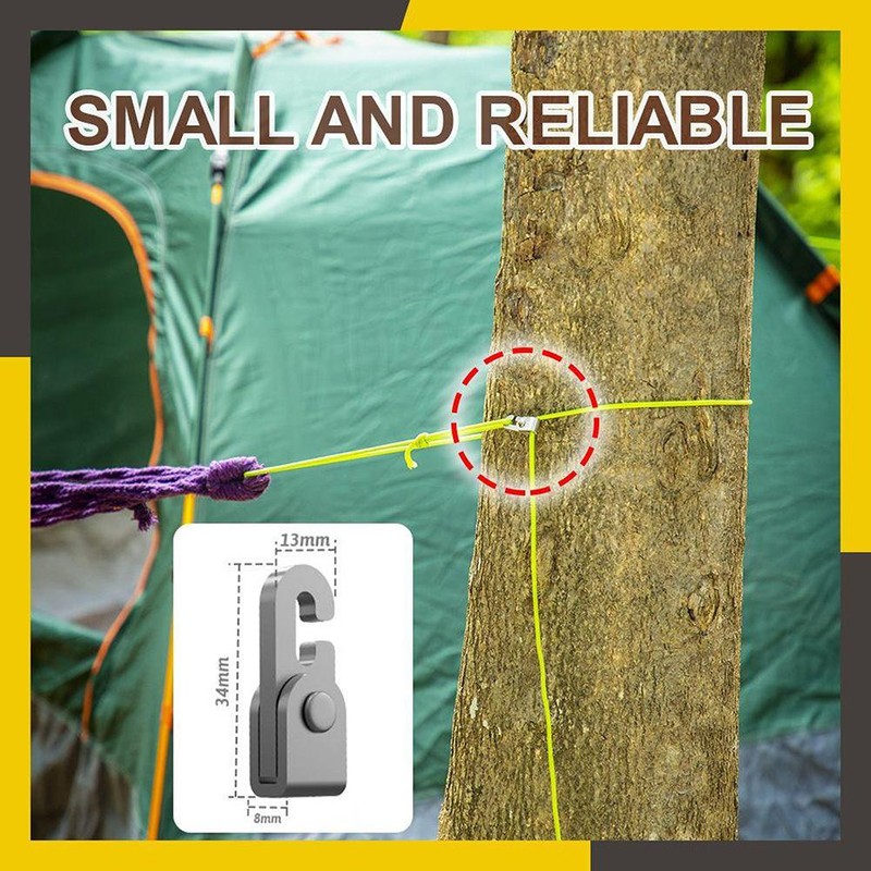 4PCS Automatic Lock Hook Self Locking Easy Tighten Rope Kit