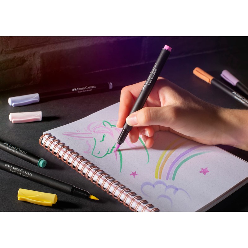 Faber-Castell Black Edition 116453 Felt Tip Pens Set of 6