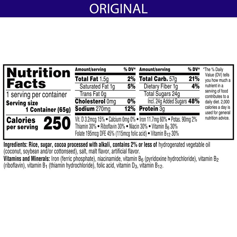 Kellogg's Cocoa Krispies Breakfast Cereal Cups, Kids Snacks, Cereal Cups