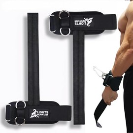 Correas de elevación antideslizantes para levantamiento de pesas, doble anillo en D para peso muerto, pull-Ups, entrenamiento de máquina de cables