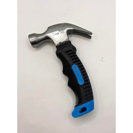Tremor Tools 8 oz Stubby Hammer Blue Black Ergonomic Grip Precision Strike Claw hammer Picture Hanging Kit Hammer Elderly Arthritis Poor Dexterity Friendly Durable Compact