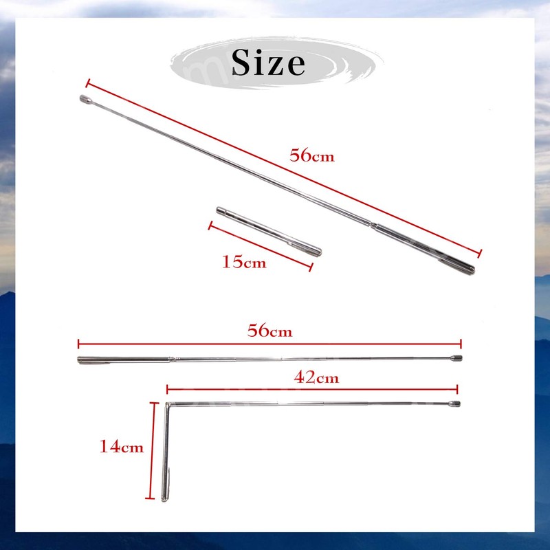 Rurumi Dowsing L Rod Set of 2 Compact Retractable Telescopic