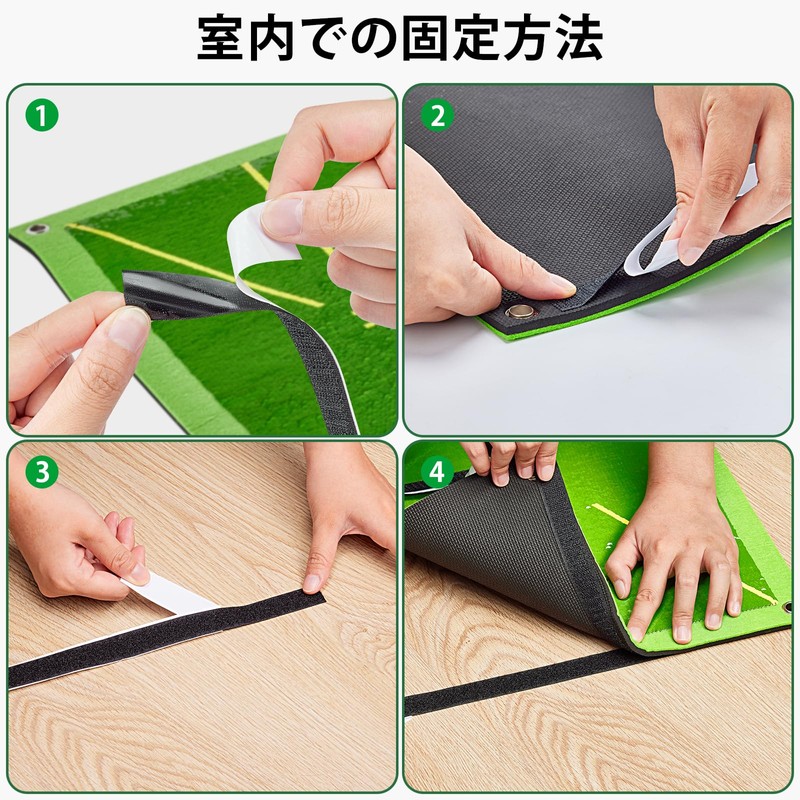 Feestars Golf Practice Mat with Traces, 45% More Hitting Area,