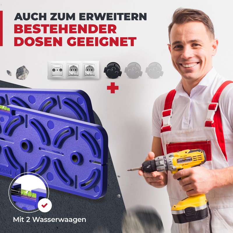 MaKoen Drilling template for sockets, switch boxes with 71 mm