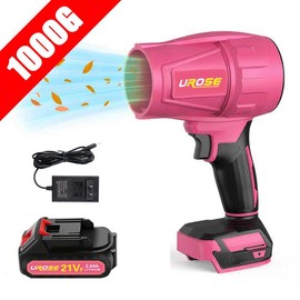 [1000G Thrust]Cordless Leaf Blower Violent TurboFan,BrushlessPure Copper Motor Jet Fan With Battery,CordlessTurbo Super Power Air Duster, Handheld PowerfulDryer for Car,Car Drying after Wash, SnowRemoval:_1000G-Wind Thrust-Pink