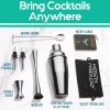 Modern Mixology Mixology Cocktail Shaker Set Drink Mixer, 8-piece Portable