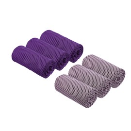 PATIKIL Cooling Towel 40"x12", 6 Pcs Ice Towel for Neck and Face, Soft Breathable Chilly Sweat Absorbing for Yoga Sports Camping Fitness Running Golf, Purple/Pink