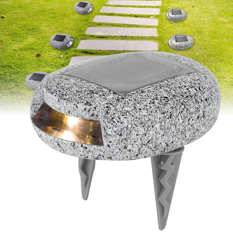 Outdoor Solar Power Waterproof Lights Imitation Stone Lamp Garden Lawn