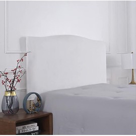 APTBJKUiU Copritestiera matrimonial, coprispalliera letto matrimoniale elasticizzata, 360° full surround, compatible with UNA varietà di Testiere, easy to install, bianco 180 cm (application a