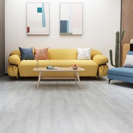 FLOREXP Vinyl Flooring - Lino Flooring,Peel & Stick Floor Tiles Self Adhesive Floor Tiles,2mm 18pcs Waterproof,for Kitchen Living Room Floor Plank(2.51m²,Grey Moon)