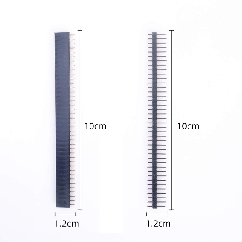 ANGEEK 40 Pieces 2.54 mm 40 Pin Header Male and
