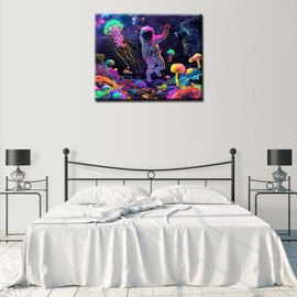 Paint by Numbers for Adults and Beginners Luminous Jellyfish Brave Astronaut Plants DIY Acrylic Watercolor Paint by Numbers for Adults Kids 16x20 Inch Painting on Canvas