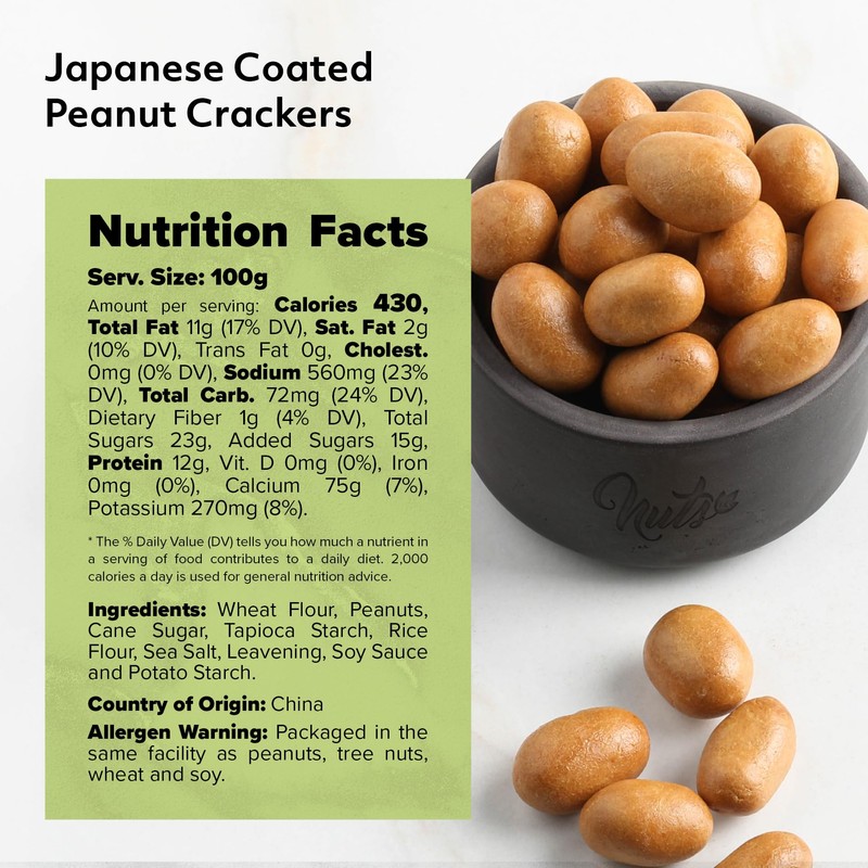 NUTS U.S. - Japanese Style Coated Peanut Crackers | Original