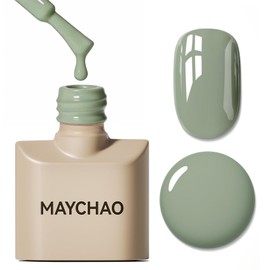 MAYCHAO- Esmalte de uñas en gel de 15 ml, 1 pieza, esmalte de uñas en gel verde oliva, esmalte de uñas UV LED, manicura de inicio para decoración de  