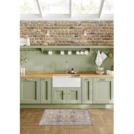 Laura Ashley Turkish Mystic Chenille Accent Rug - Mason | Modern Home Décor | Measures 26.5"X45" | Grey and Blue