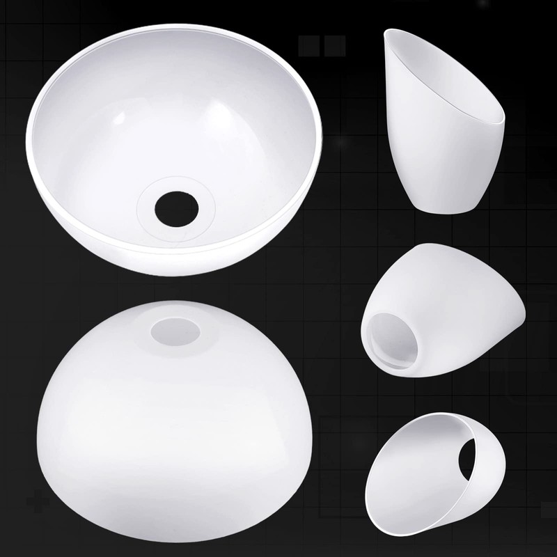 Hortsun Replacement Lamp Shade 4 Pcs White Replacement Plastic Lampshade