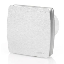 STERR Bathroom Fan 100 mm with Moisture Sensor Silver Silent Bathroom Fan - Modern Bathroom Fan - Bathroom Fan 100 mm - 12 W