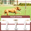 LUFFWELL 50FT Dog Runner for Yard with 15FT Tie Out