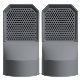 Entlüftungsgitter Ø 100 mm (2 Stück) - Lüftungsgitter aus PVC, Feuchtigkeitsschutz, Schädlingsbekämpfung, für Keller, Keller und Außenbereich (Anthrazitgrau)