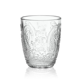 Fitz and Floyd Maddi Rocks Double Old Fashioned, Set of 4, Clear
