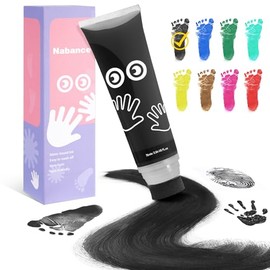 Nabance Baby - Pintura para manos y huellas, cabeza de esponja, pintura