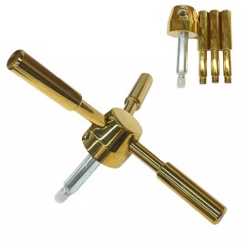 WAHLINPARTS 3 Spoke Safe Handle Gold Finish Replacement Safe Box Gun Safe Handle