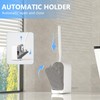 Cinola Toilet Brush and Holder Set, Wall Mounted Toilet Bowl