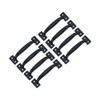 QCAA Garage Door Pull Handle, 6-1/2", Steel, Black Coated, 8