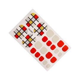 Glitter Grids Stripes Lines Pure Colors Toe Nail Wraps Sticker 22Pcs Pcj052 Nail Wraps Stickers Manicure Supplies for Women Nails Full Long Lasting Easy Apply and Remove