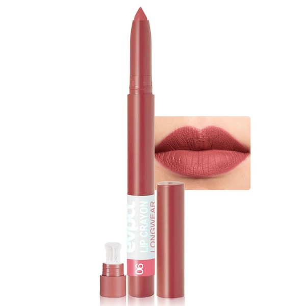 evpct Red Brown Lip Liner Crayon Pencils Set for Women,
