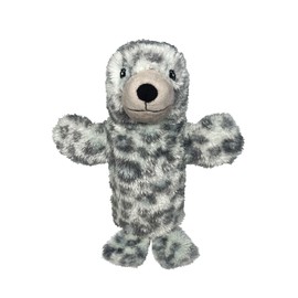EcoBuddiez Hand Puppet - Harbour Seal from Deluxebase. Seal Plush Hand Puppets for Kids Made from Recycled Plastic Bottles. Eco-Friendly Animal Toy Puppet for Pretend Play and Kids Gifts.