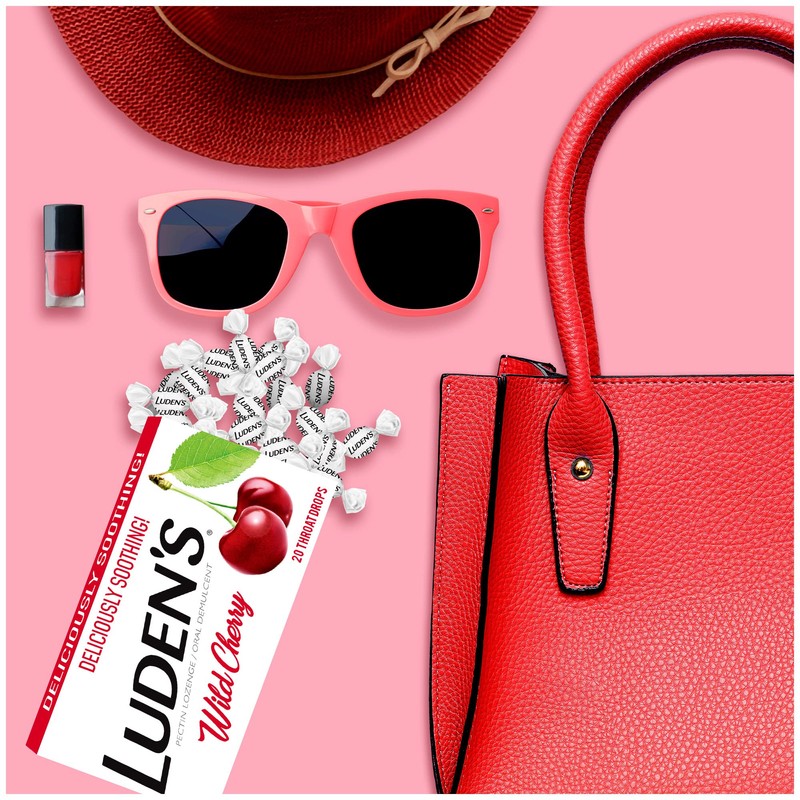 Luden's Soothing Throat Drops, Box Wild Cherry, 20 ct (Pack