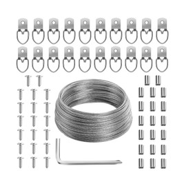 Mr. Pen- Picture Hanging Wire Kit, 100Ft Picture Wire Hanging, D Rings Picture Hanging, Picture Frame Hanging Kit, Picture Frame Wire, Wall Hanging Kit, Wire for Hanging Pictures, Painting Hanging Kit