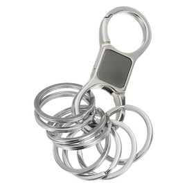 PATIKIL Key Chains for Car, Quick Release Keyring Heavy Duty Keychain with 8 Key Rings Detachable Car Keychains Clip Organizer for Man, Silver Tone