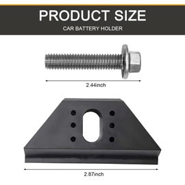 dawfall Car Power Hold Down Kit, Clamp Base Cable Retaining Bracket Kit with Stainless Steel Flange Bolts, Precision Matching Cable Holder Tool, Universal for Most Cars Repair Accessories (Black)