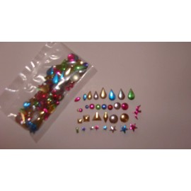 Unbranded Vintage Metallic Embellishment Lot 320 pcs teardrop stars pyramid birds nos