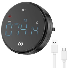 Magnetic Kitchen Timer with Large Display Digital Kitchen, Easy to Use Digital Timer Visual for Kids and Seniors Ideal for Cooking Fitness and Office Use