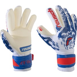 Reusch Freegel Gold Sleek, Finger Support Goalie Gloves, Soccer Goalkeeper Gloves, Flexible, Breathable, Durable, for Artificial Grass & Hard Surfaces, Size 10