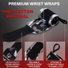 TECEUM Weightlifting Wrist Wraps with Thumb Loop – Black Camo