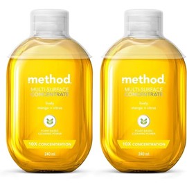 Method All Purpose Cleaner, Concentrated, Lively, Mango & Citrus fragrance, 2x240ml (Pack of 2)