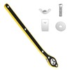 Auto Labor-Saving Jack Ratchet Wrench, 360°Swivel Scissor Jack Adapter, Forward