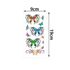 8 Pcs Butterfly Rose Temporary Tattoos Waterproof Fake Tattoos Butterfly Body Art Tattoos for Women and Girls