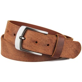 Frentree Genuine Buffalo Leather Belt, Made in Germany, Belt for Men and Women, 3.8 cm Wide, Brown, brown