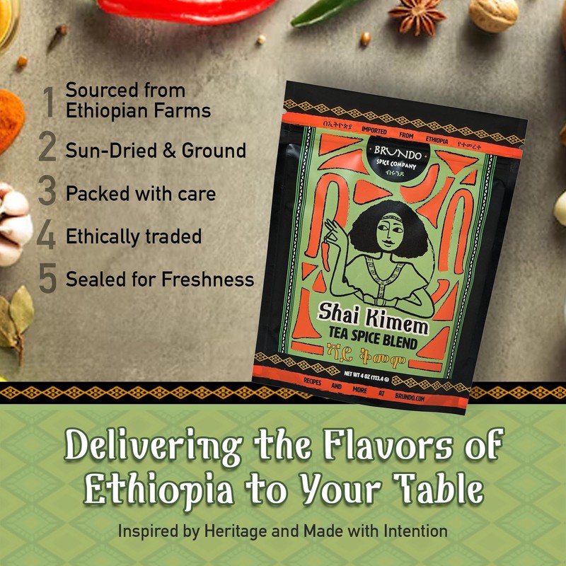 Brundo Ethiopian Spice Company Shai Kimem | Traditional Ethiopia Tea