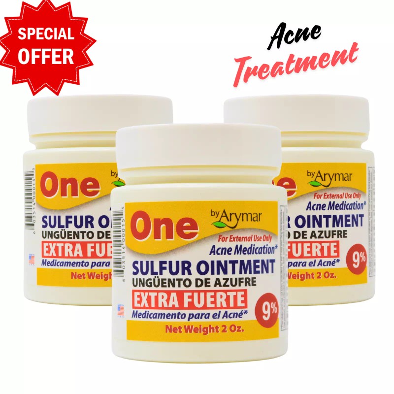 One by Arymar Sulfur Ointment 2 oz 9% for Acne