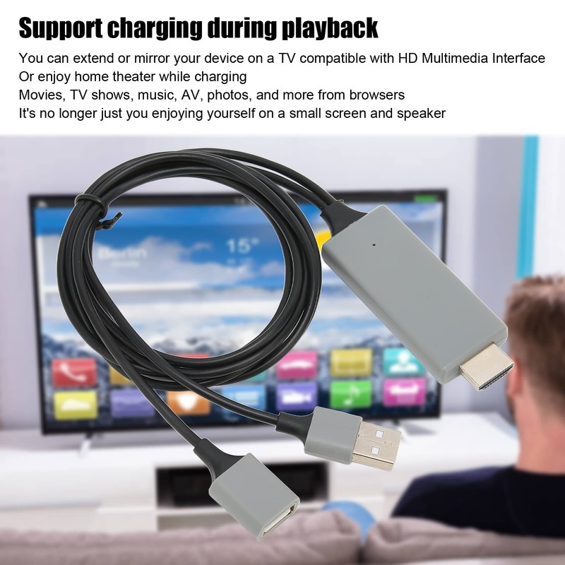 HDMI Cable for Phone to TV, HDMI Cable Compatible with