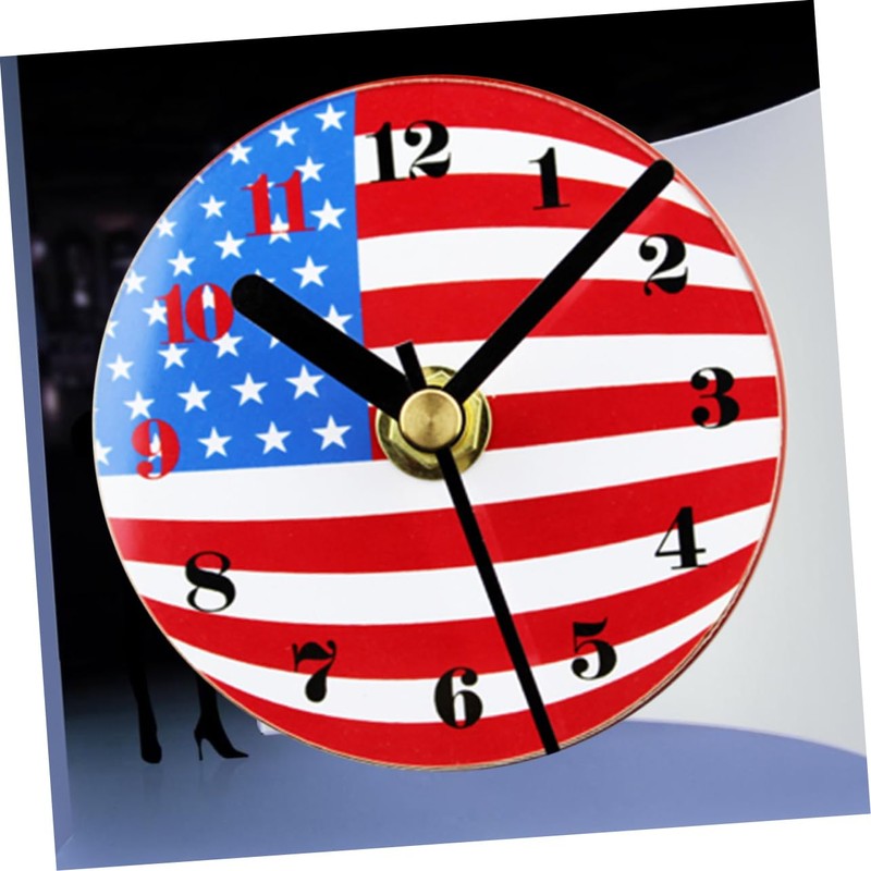 COLLBATH Magnetic Suction Clock American Flag Home Decor Fridge Magnets