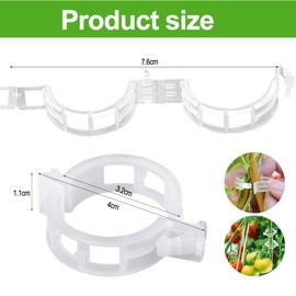 UYVPAER 100 Stück Pflanzenclips Tomaten Rankhilfe Clip Pflanzenklammern Tomatenclips Kunststoff Tomatenklammern Für Kletterpflanzen Pflanzen Clips Pflanzenstützclip Für Kletterpflanzen Blumen