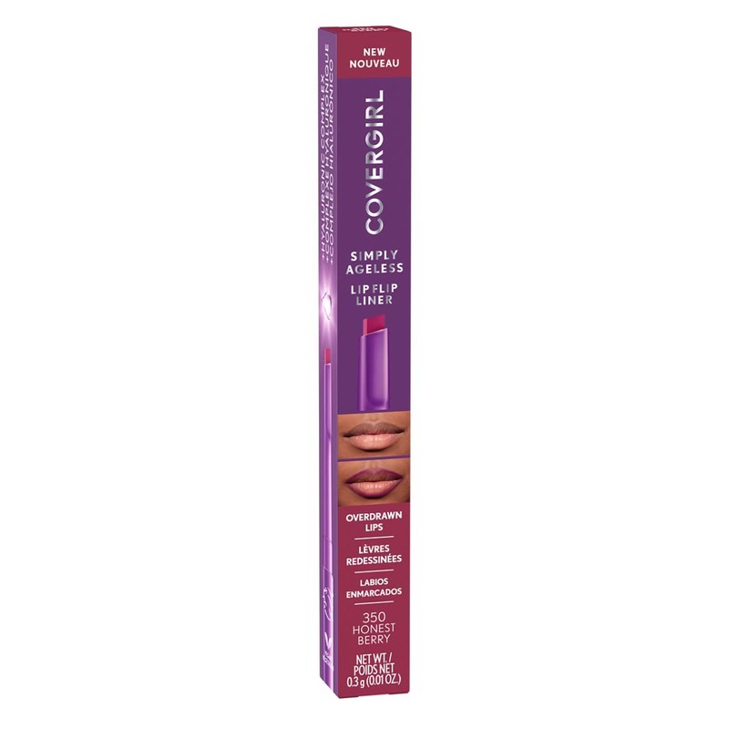 COVERGIRL Simply Ageless Lip Flip Liner, Honest Berry, Pack of